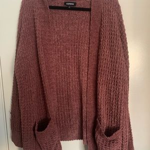 Express oversized open cardigan sweater